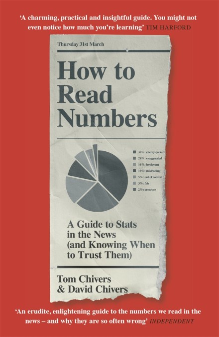 How to Read Numbers, by Tom Chivers and David Chivers: the red paperback cover